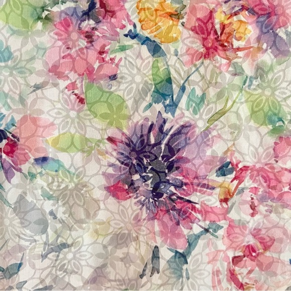 Alfred Dunner Button Up Shirt Small Multi‎ Pastel Floral Cottagecore Y2K Summer - Picture 7 of 17